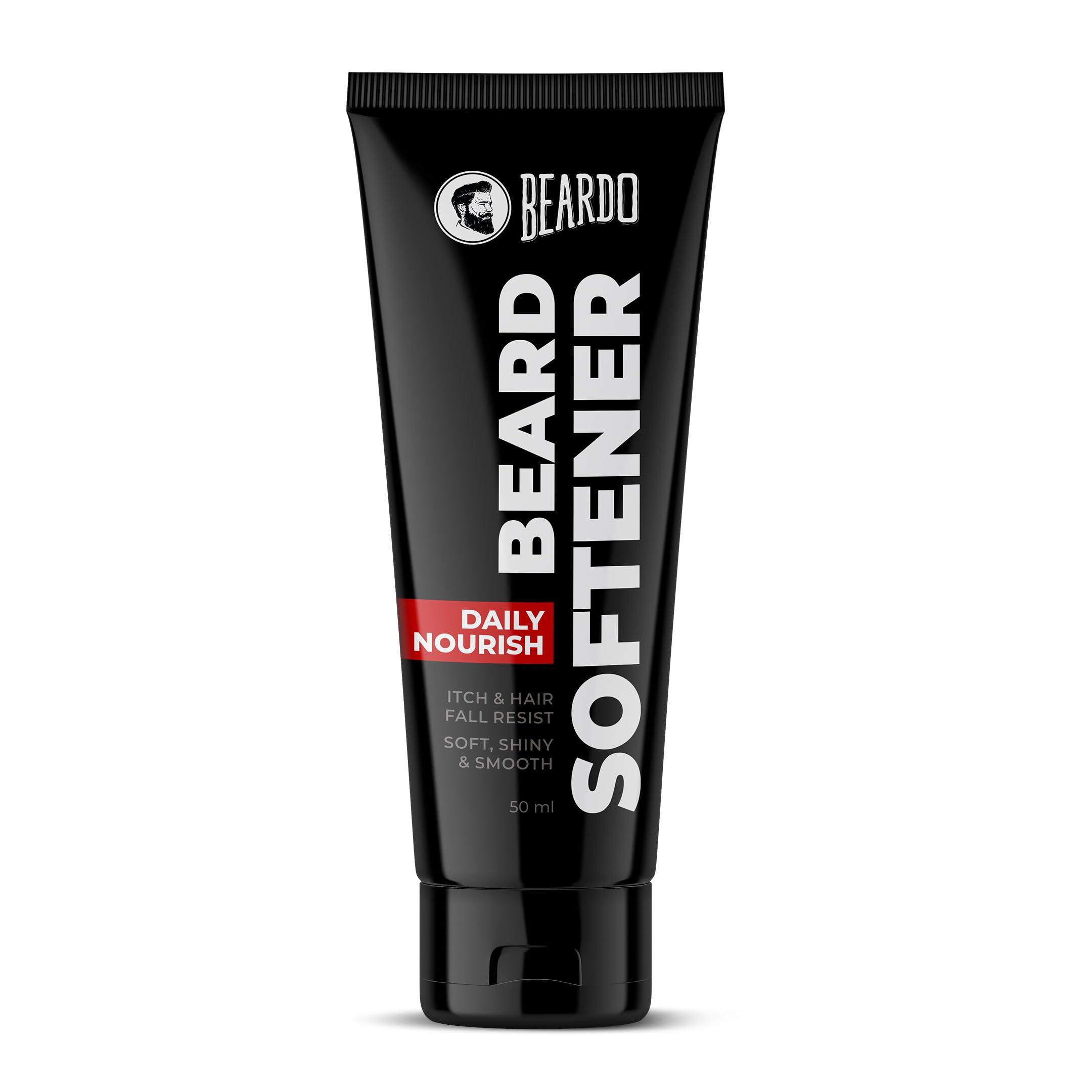 BEARDO Beardo Beard Softner, 50g | Beard cream for men | Frizz-free, detangled, Shiny Beard | Vitamin E, Argan Oil based Beard Oil replacement for Itchy Stubble