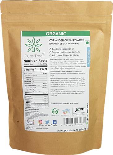 Pure Tree Pure Tree Certified Organic Coriander Cumin Powder | Dhanajiru | 100 g | Dhaniya Jeera | Dhana Jeera | Blend of Cumin Coriander Mixed Spices masala powder