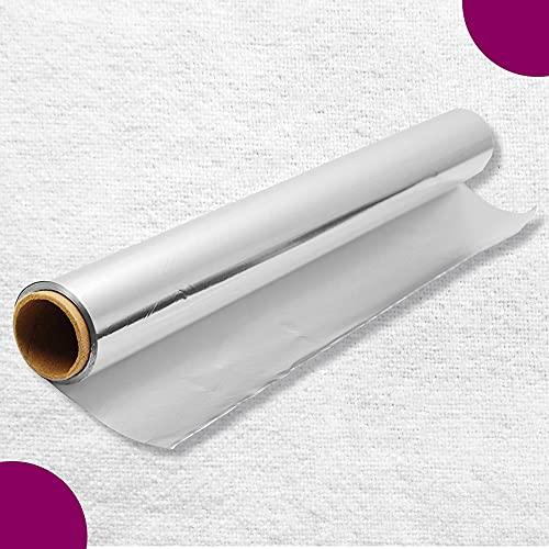 House wrap House Wrap Aluminium Foil 70g (40+30g) for Food Packing, Cooking, Baking - Aluminium Foil 9 Meter Net Guaranteed 11 Microns in Thickness for Keeping Food Warm (Pack of 1)