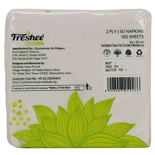 Freshee Freshee 50 Sheets 2 Ply Pack Of 3 Tissue Paper, Hygience And Fresh Tissue Made With 100% Virgin Fibre, Value Plus Range Of Disposable Tissue