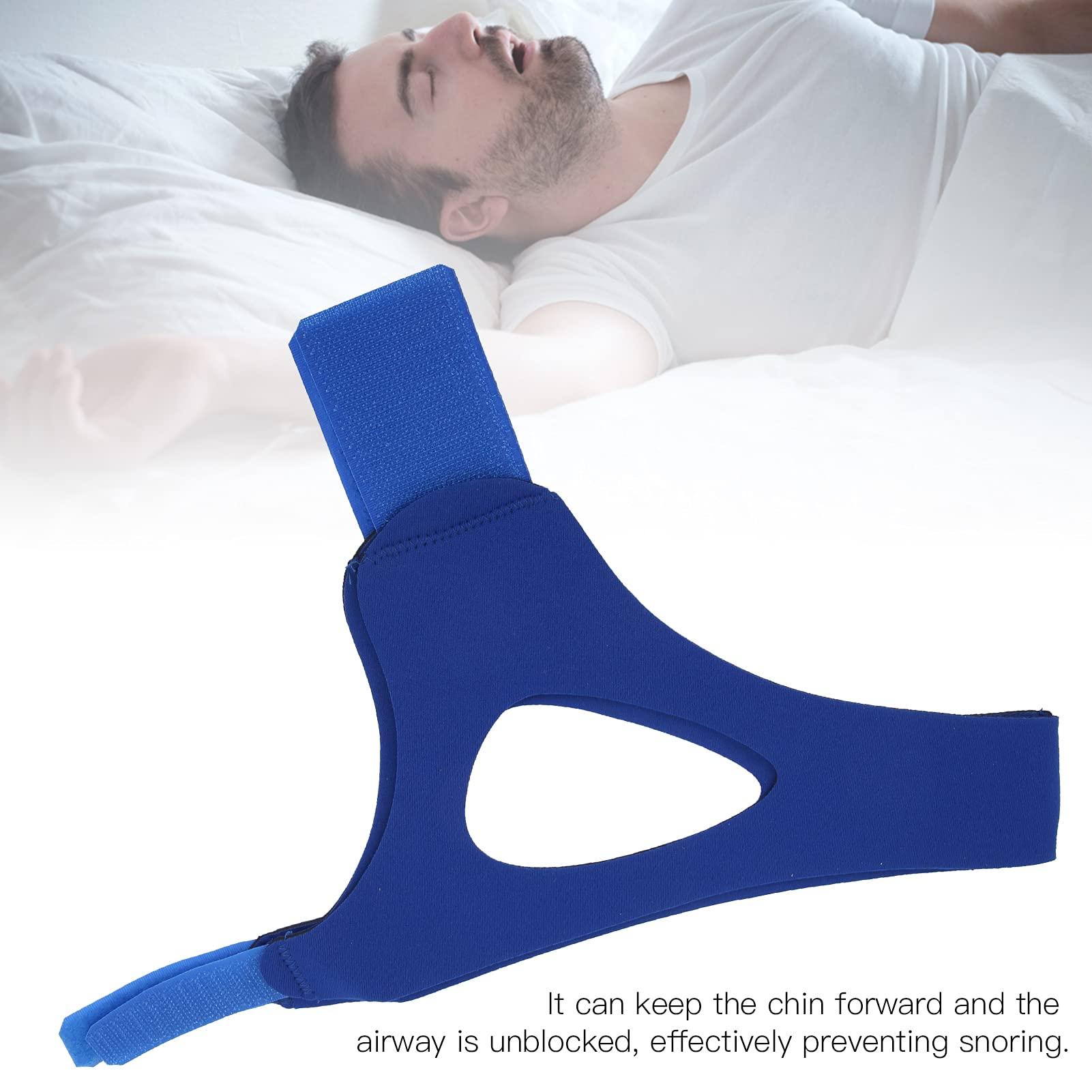 Folanda CPAP Chin Strap, Anti Snore Chin Strap, Adjustable Snoring Solution/Sleep Aid for Men and Women, Stopper Chin Straps for Snoring, Anti Snoring Devices, Stop Snoring, More Nose Breathing (Blue)