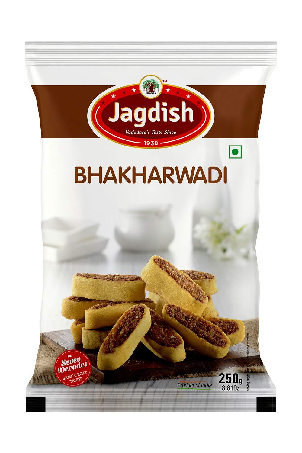 Jagdish Farshan Jagdish Farshan Bhakharwadi (Garlic || Regular) Namkeen || 250 GMS Pack of 2