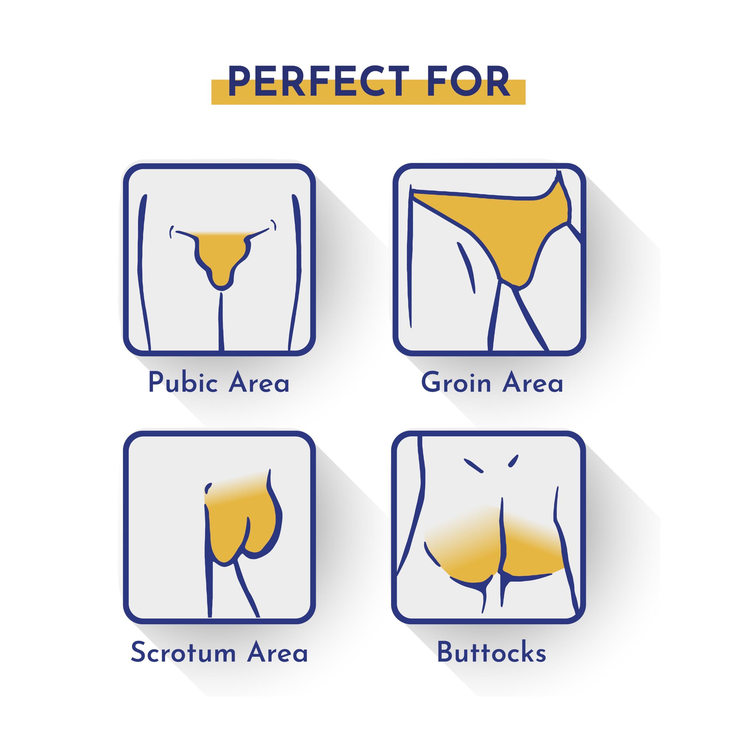 Mannlich Mannlich Intimate/Private Hair Removal Cream for Men, Painless, Faster, Soothing for Unwanted Coarse Pubic Hair, Suitable For All Skin Types, 100 ml (Pack of 2)