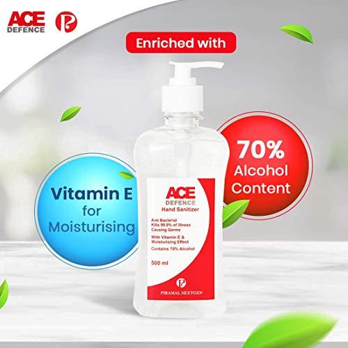 Piramal Fabrics Piramal Fabrics Nextgen- Ace Defence Gel Hand Sanitiser With Vitamin E & Moisturising Effect - 50ml (Pack of 4)