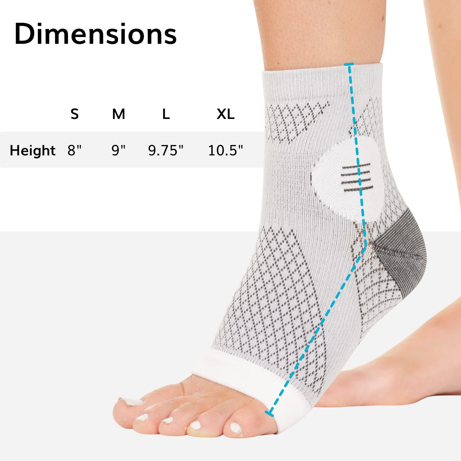 BraceAbility BraceAbility Neuropathy Socks for Women and Men - Toeless Compression Foot Neuropathy Socks, Peripheral Neuropathy Socks, Diabetic Neuropathy Socks, Arthritis Socks (XL - Gray)