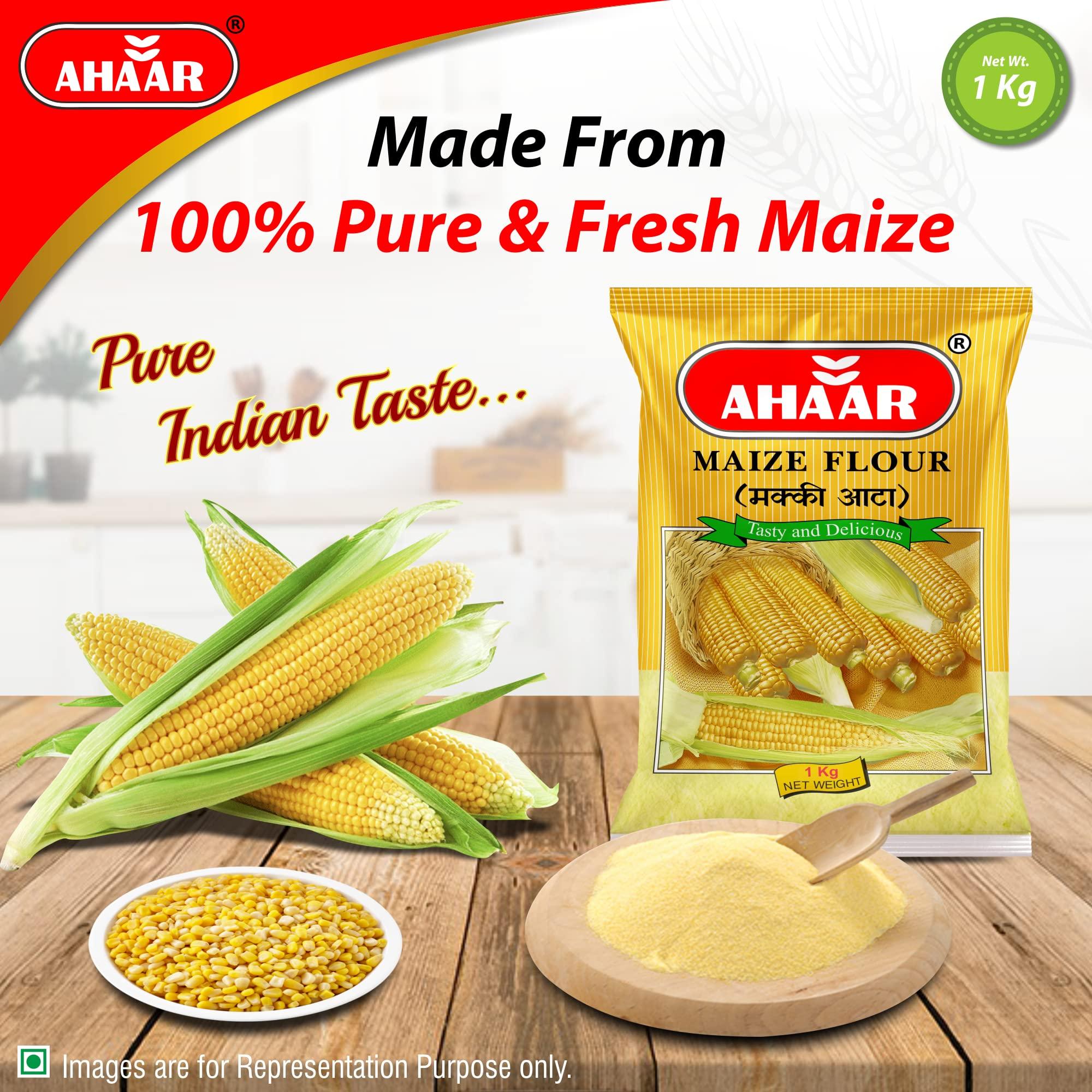 AHAAR Ahaar Makki Atta 1Kg | Corn Flour | Maize Flour