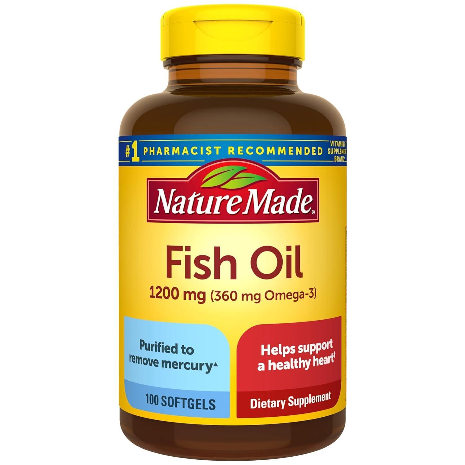 Nature Made Nature Made Fish Oil 1200mg Omega 3 360mg - 100 Count