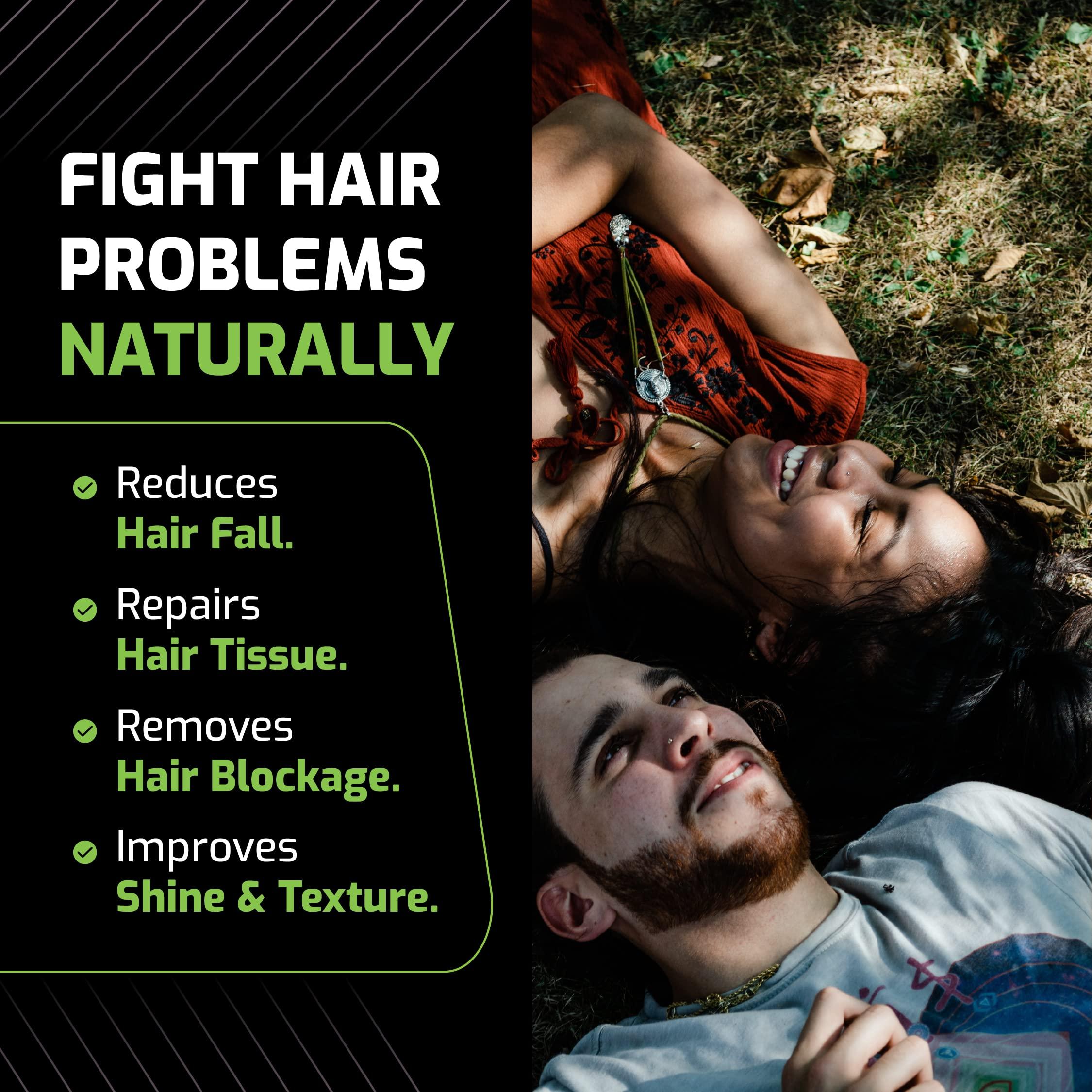 PLANTIGO Plantigo Biotin for Hair Growth | Vegan Biotin Supplement Powder for Men and Women Hair Thickness, Density and Repair | Sesbania Agati, Sea Buckthorn, Bamboo Shoot, Amla - (Mixed Berry Flavor - 300g)