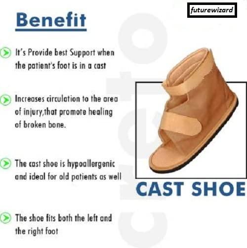 futurewizard futurewizard soft Ankle Support Medical Surgical cast Shoe Orthopedic Covering Plaster on Foot for pain relief - free size -skin color
