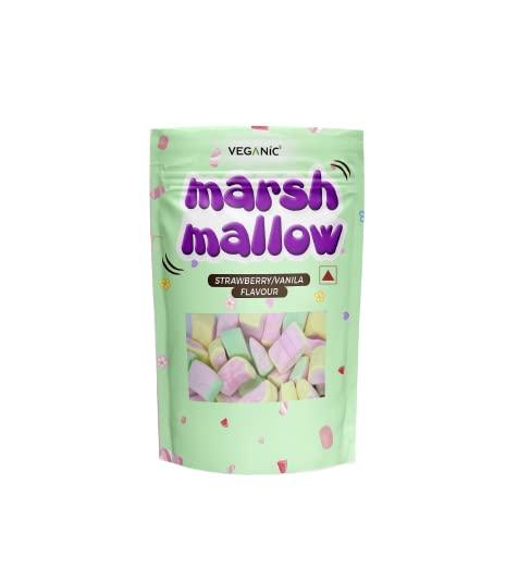 Veganic Veganic Watermelon Shape Marshmallows 175g 80 Pieces Strawberry Vanilla Flavour Cute Marshmallow Candy Soft And Tasty Candy Perfect For Kids Adults