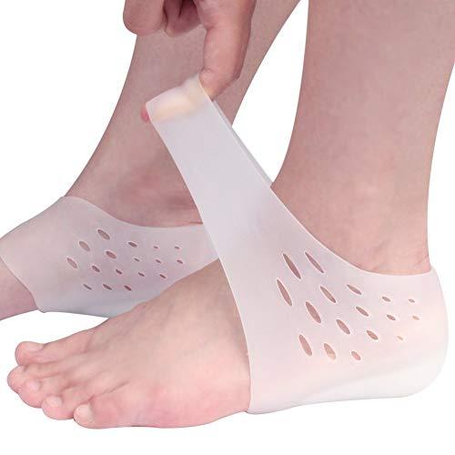 Klever Zone Klever Zone 1 Pair Invisible Height Lift Heel Pad Sock Liners Silicone Gel Inserts Socks Increase Insole Pain Relieve for Women Men