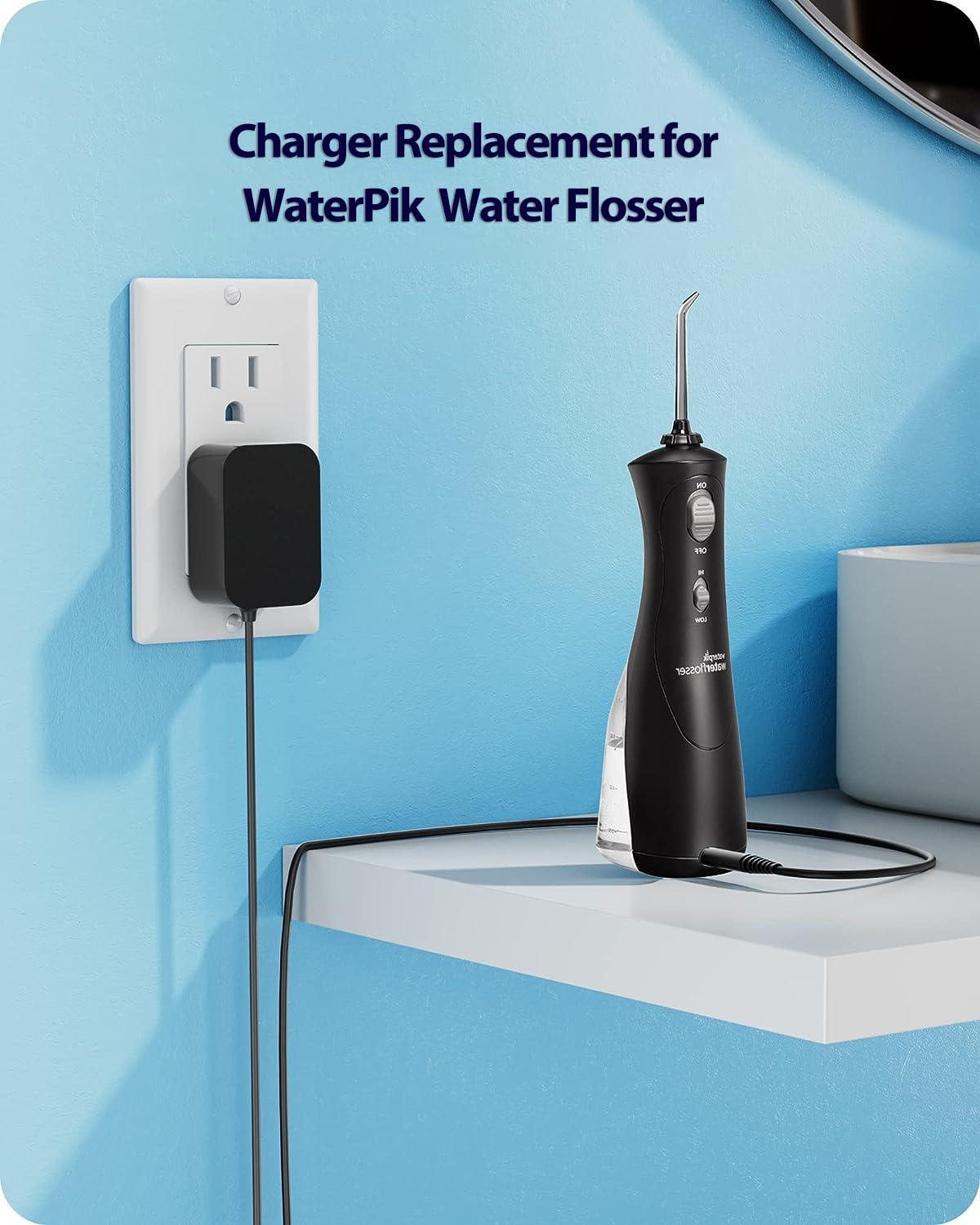 VHBW VHBW for Waterpik Replacement Charger, Compatible with Waterpik WP360 WP360W WP462 WP462W WP450 WP450W Water flosser Power Cord