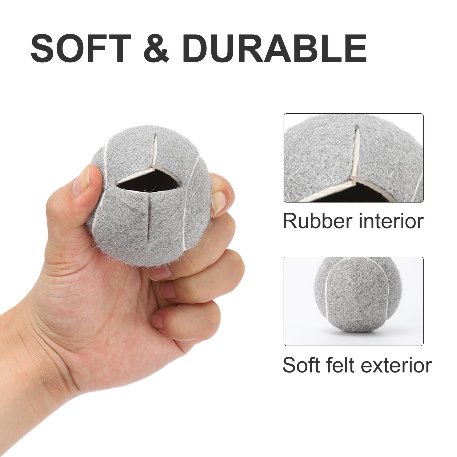 ANCKNE 4 PCS Precut Walker Tennis Balls, Walkers Legs Universal Precut Glide Balls,Heavy Duty Long Lasting Felt Pad Glide Coverings for Furniture Legs and Floor Protection