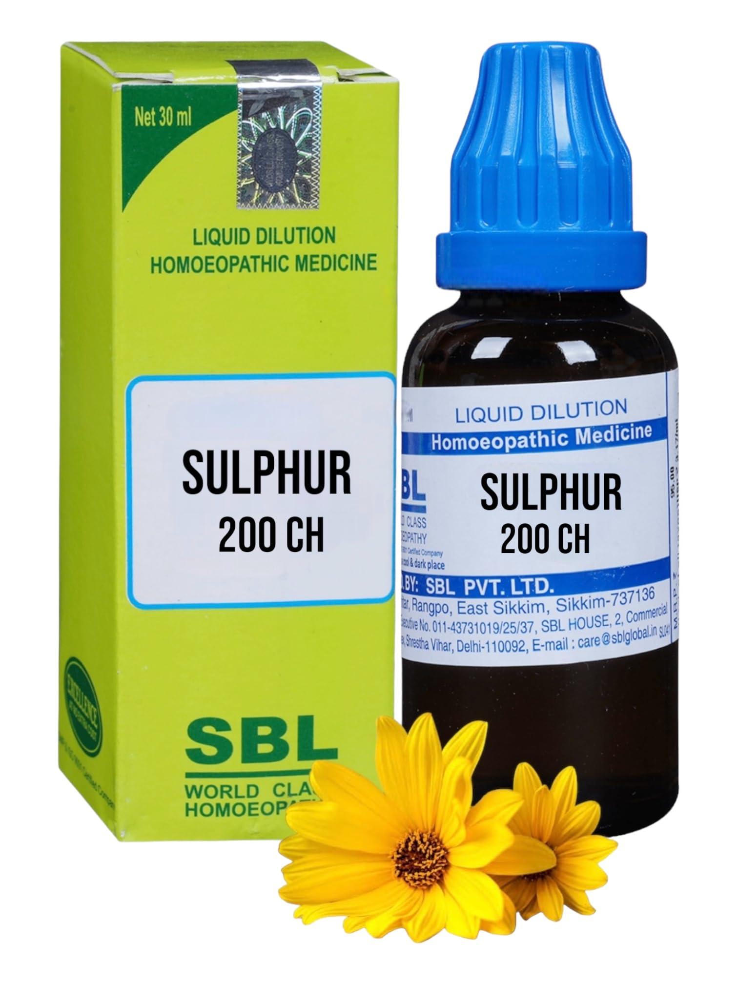 HOMOCOS SBL Sulphur 200 Homeopathic Medicine - Set of 1 Bottle