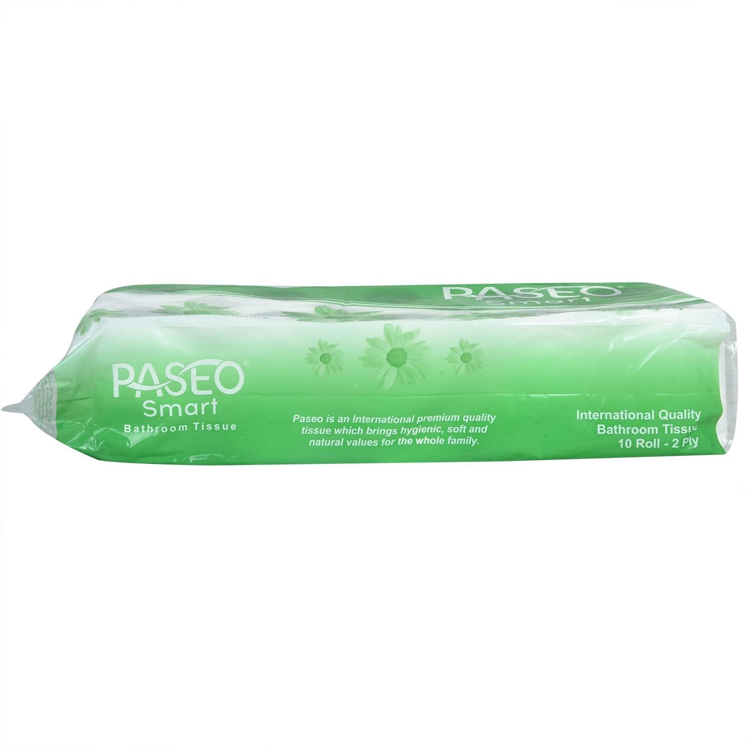 PASEO Paseo Toilet Tissue 2 ply Toilet Paper 10 Toilet Rolls x 200 Toilet Tissue Sheets Sheet Size 11 x 9.9 cm