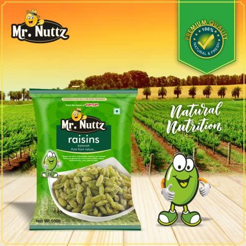 Mr.NUTTZ Mr.Nuttz Premium Dry Fruits Combo Pack 500g (Almonds 250g, Raisins Kishmish 250g)
