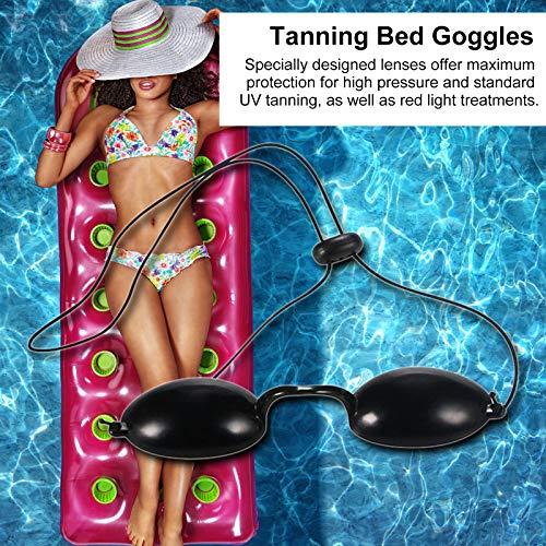 Layfoo Flexible Tanning Bed Eye Protection UV Glasses Portable Black Glasses Protective Eye Eyeshield (Black) -Layfoo