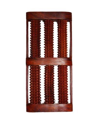 ACE WOOD CRAFTS AWC Wooden Foot/Feet Massager 6 Roller Stress Acupressure Acupuncture Foot Massage