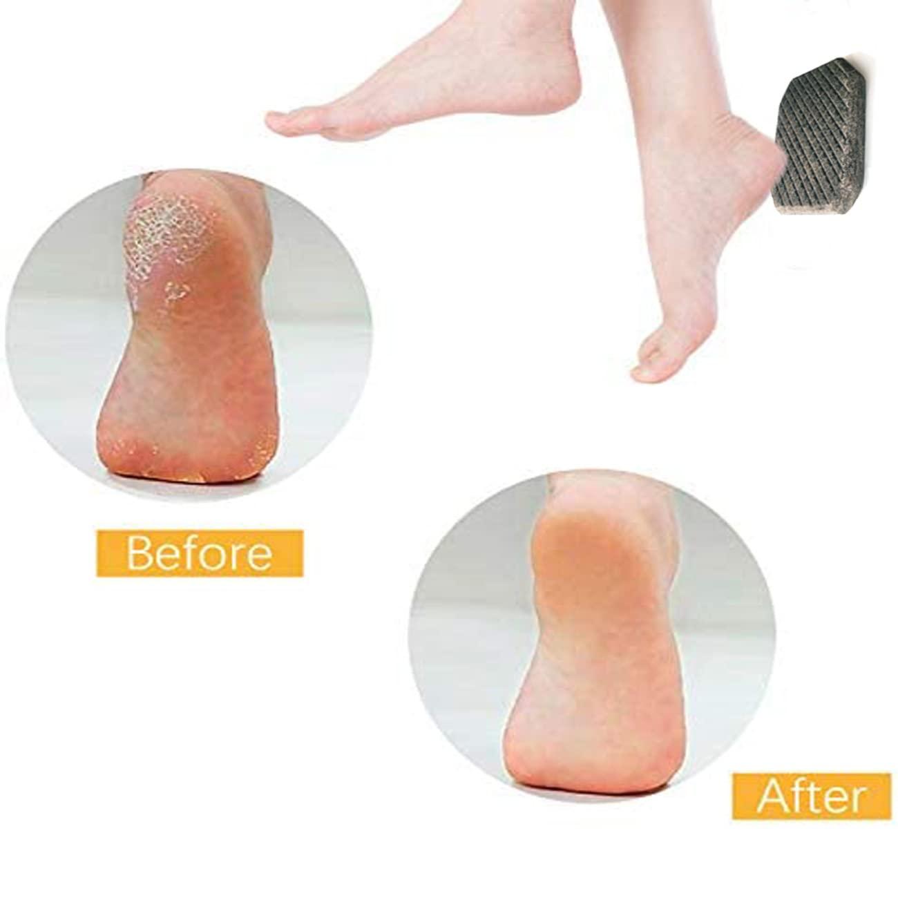Flamingo Designs Natural Black stone scrubber for Feet Foot Pedicure care both Men and Women