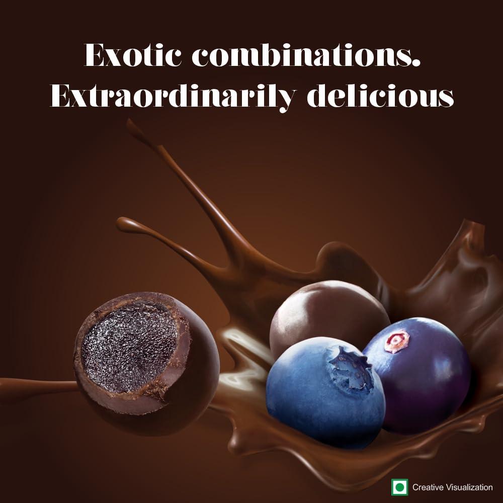 HERSHEY'S HERSHEY\'S Exotic Dark Blueberry & Acai Flavor| Dark Cocoa Rich Chocolates 100 G - Pack of 2 - 200 Gm