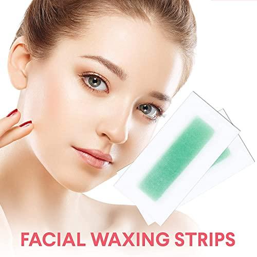 MYYNTI Myynti Women Hair Removal Waxing Strips for Eyebrows Face Upper Lip Chin Facial Wax Strips for Home Salon for Women Girls Multicolor 10 PCS