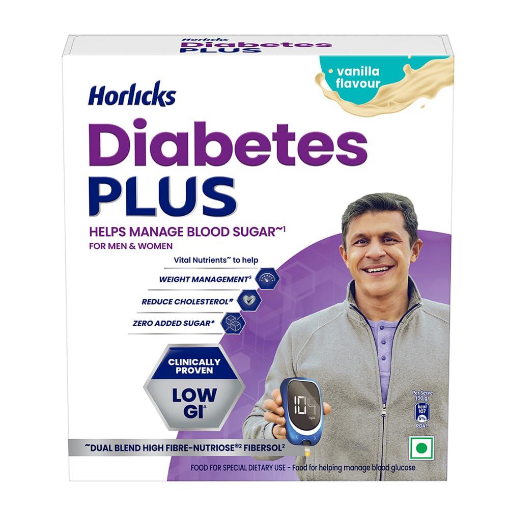 Horlicks Horlicks Diabetes Plus, Vanilla, 200G, Powder | Helps Manage Blood Sugar From Day 1