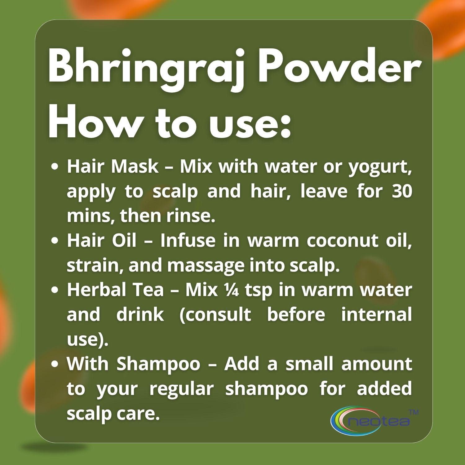 neotea Neotea Karisalankanni Bhringraj Powder | Eclipta Alba | White Prostrata | Natural Hair Growth & Scalp Care | Dandruff Control | Liver Support | False Daisy Leaves | No Preservatives | Pure & Chemical-Free | Kayonni, Kesaraja, Bhangra | Karisalai 300 