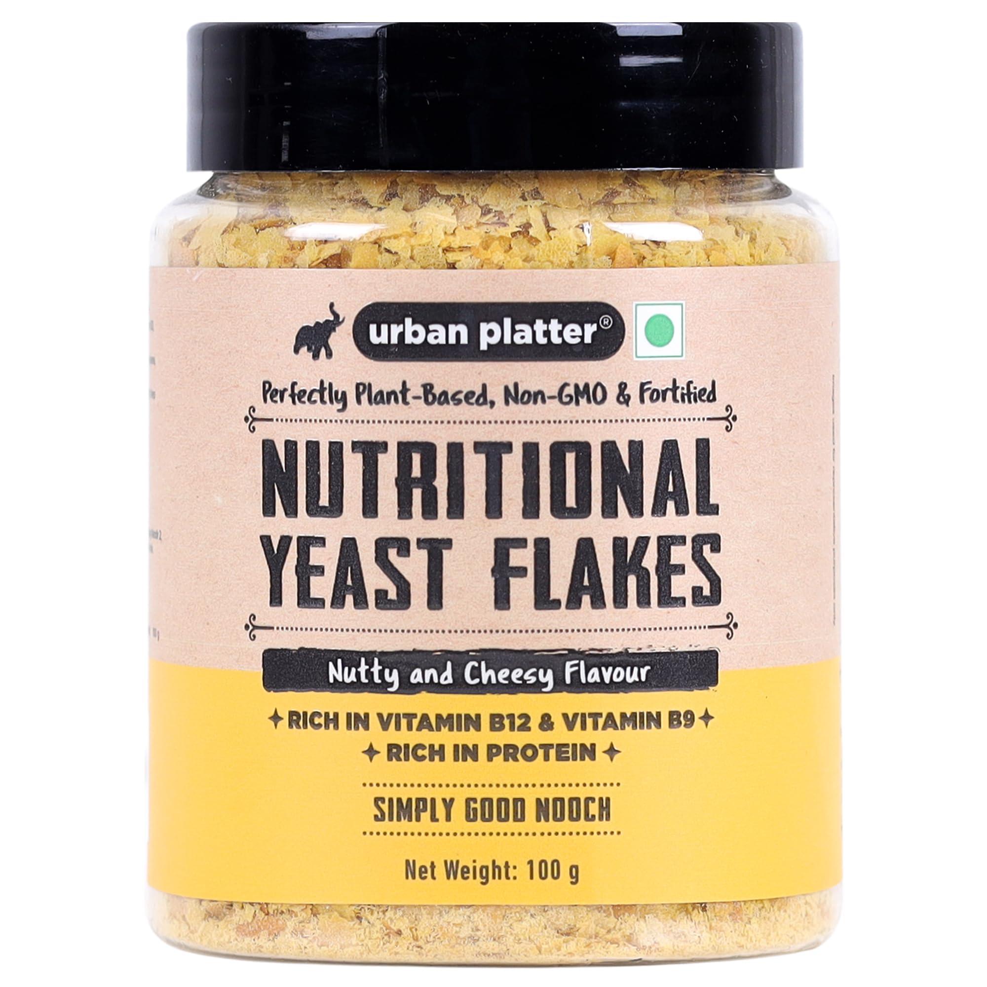 urban platter Urban Platter Nutritional Yeast Flakes, 100g [Good Source of B-Vitamins| Gluten Free| Nutty and Cheesy Tasting Nooch | Perfect for Vegetarians | Seasoning]