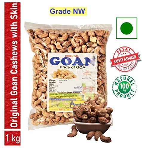 Original Goan Original Goan Natural Cashew with Skin Goa Special Kaju 1kg