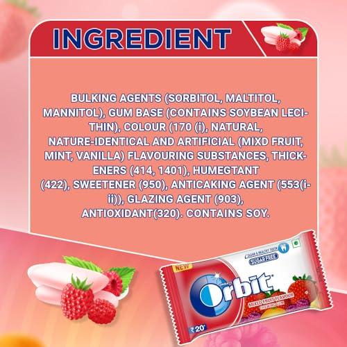 Orbit Orbit Sugar Free Chewing Gum Pack | Mixed Fruit Flavour Gum | Chewing Gums for Clean and Healthy Teeth | Easy to Carry and Pocket Friendly | 9.9 g | Pack of 30