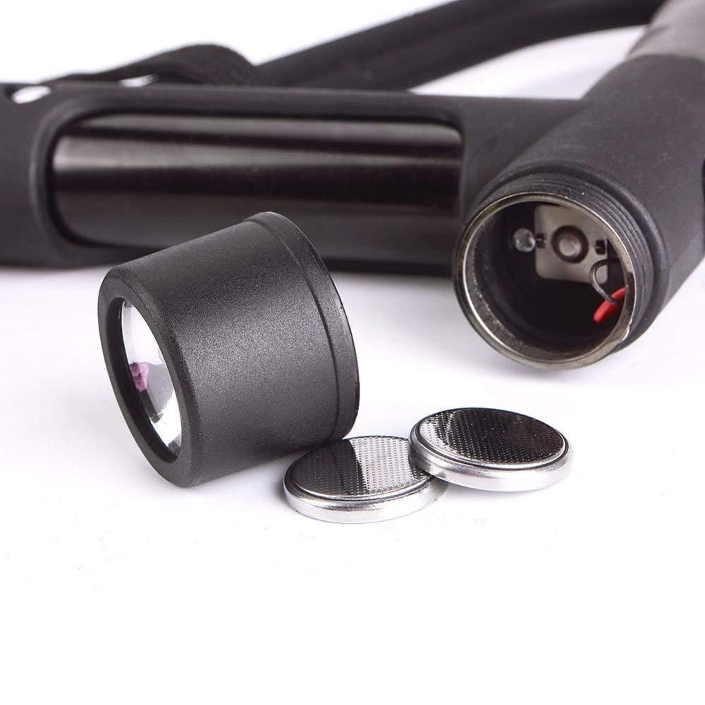 Eco Shopee SHOPPING SIMPLIFIED Eco Shopee W 724 Portable Aluminium Alloy Handle Dependable Professional LED Light Folding Walking Stick for Old Gentleman, Walking Sticks for Old People, Walking Stick for Old Women/ Man Walking