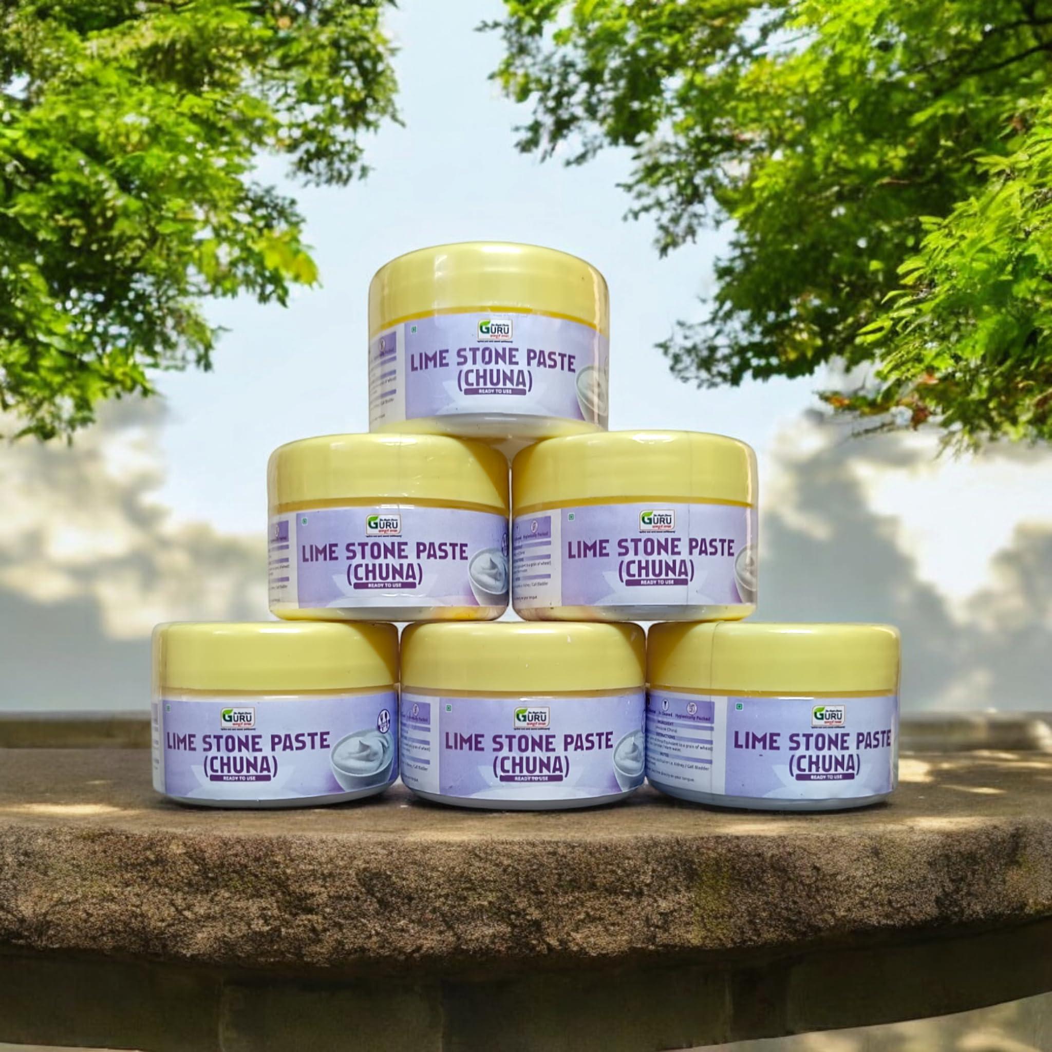 GURU SAMPOORNA TAAJA GURU Edible Limestone (Chuna Paste) :- 75 gm | Good for Bone Health | Rich in Calcium | Paan Chuna Paste