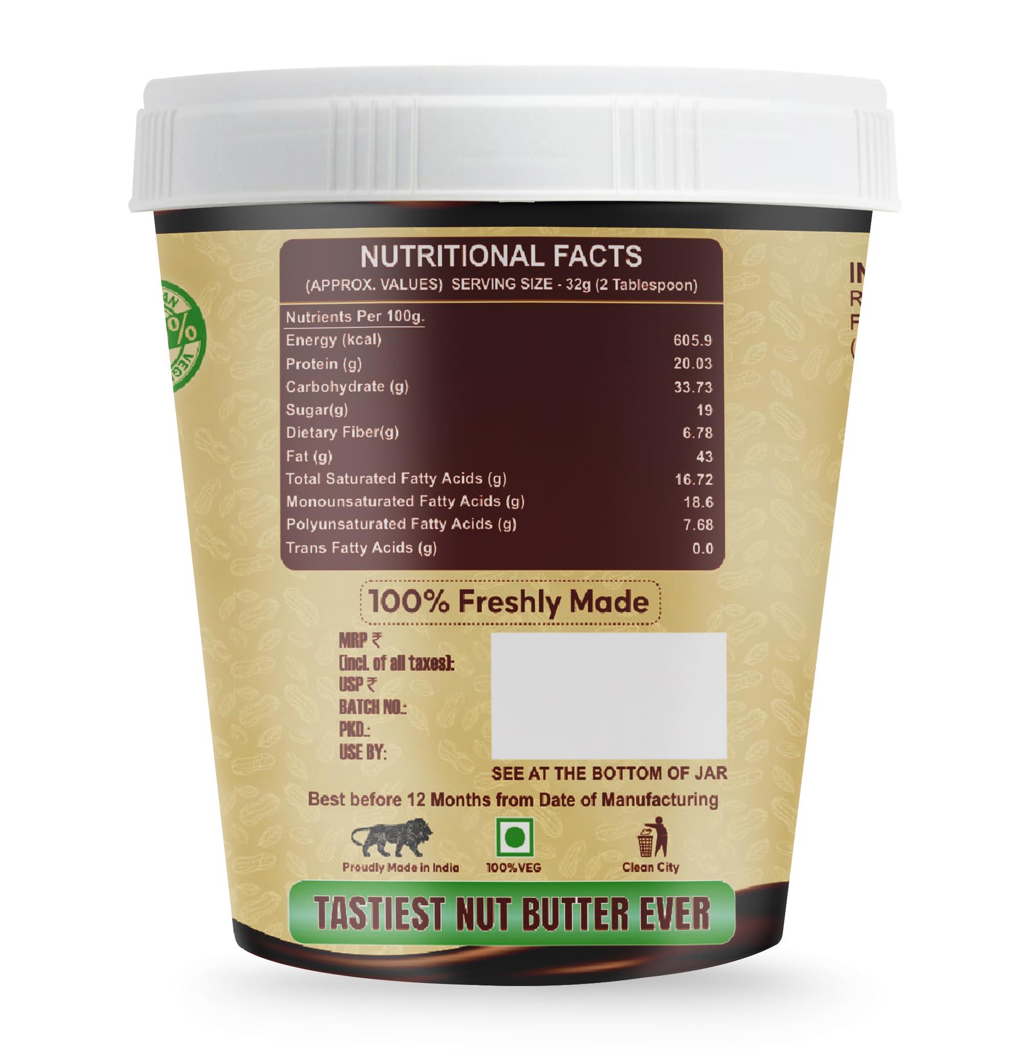 NUTLEAF Nutleaf Dark Chocolate Creamy Peanut Butter 1 Kg