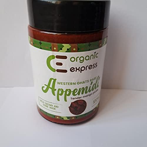 Organic Express Organic Express - Spicy Appemidi Tender Mango Pickle-Western Ghat Rare-Without oil (250 Grams)