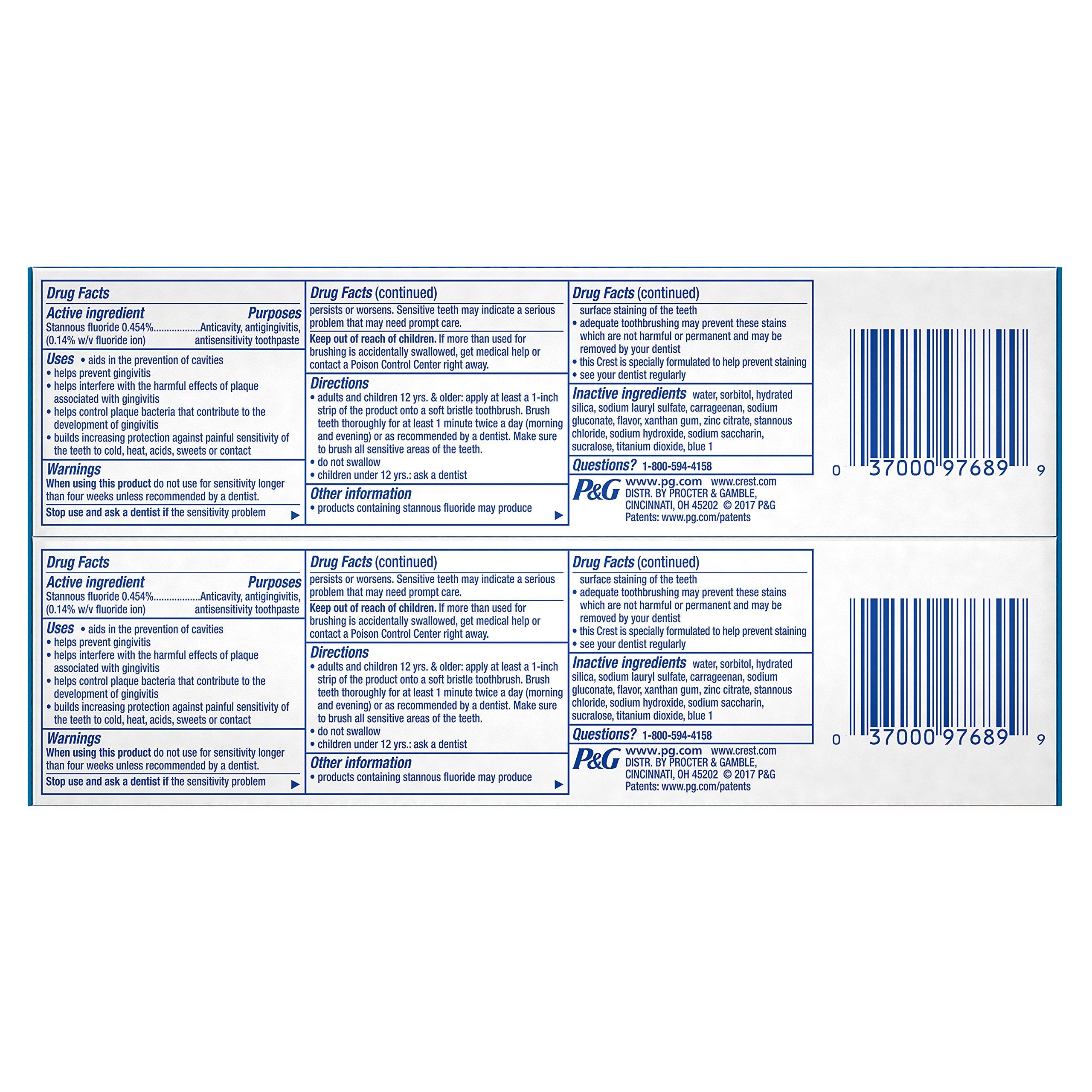Crest Sensitive & Enamel Shield , 4.6 Ounce Twin Pack : Crest Pro-Health Sensitive & Enamel Shield Toothpaste, 4.6 oz