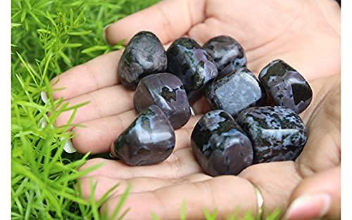 Jet International Crystal Jet Indigo Gabro Tumbled Stone 100 Grams Attractive Genuine A Grade Approx. 0.75" to 1 Inch Image is Reference