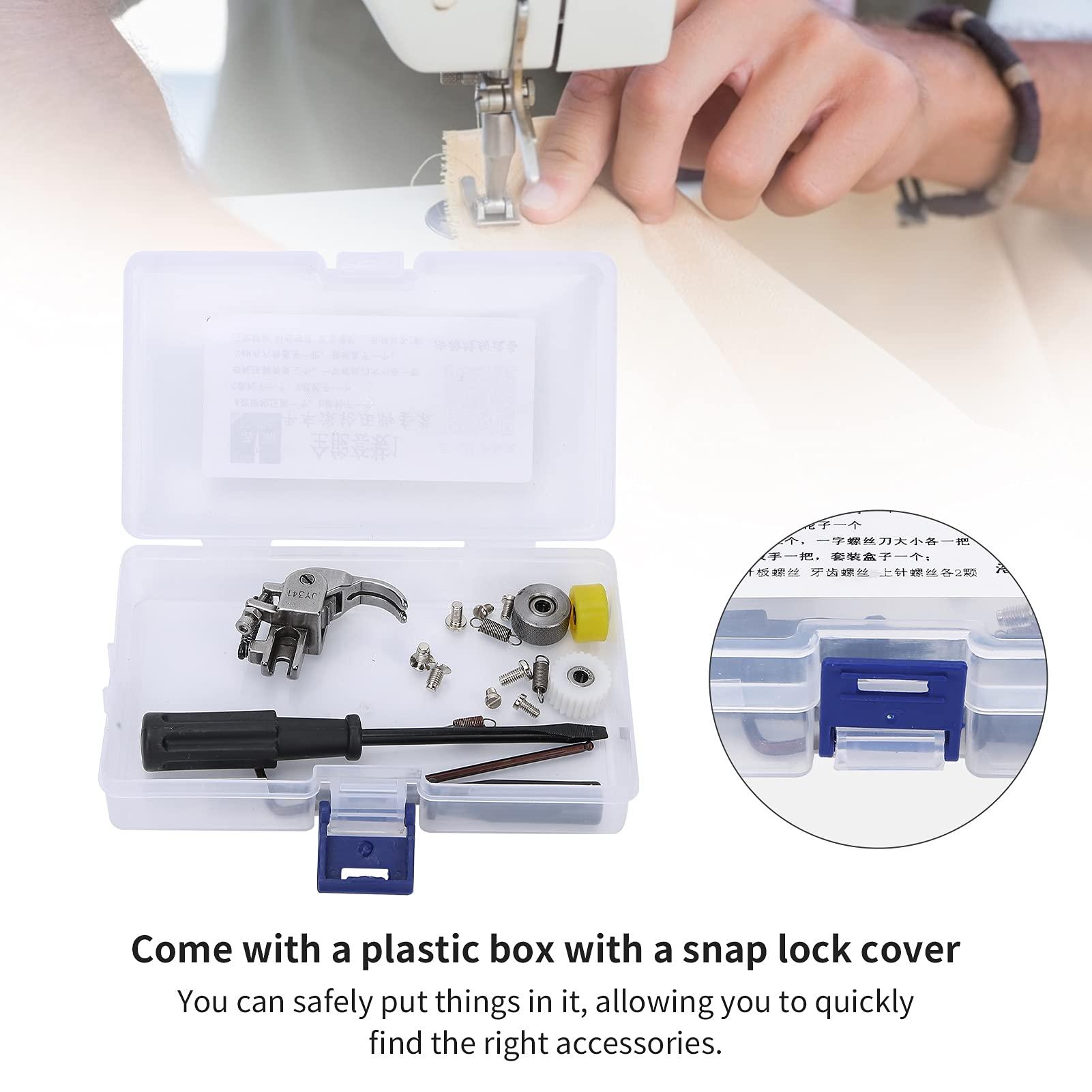 cigemay Roller Presser Foot, Presser Foot Tool Kit Walking Foot Almighty Replacement for Beginners