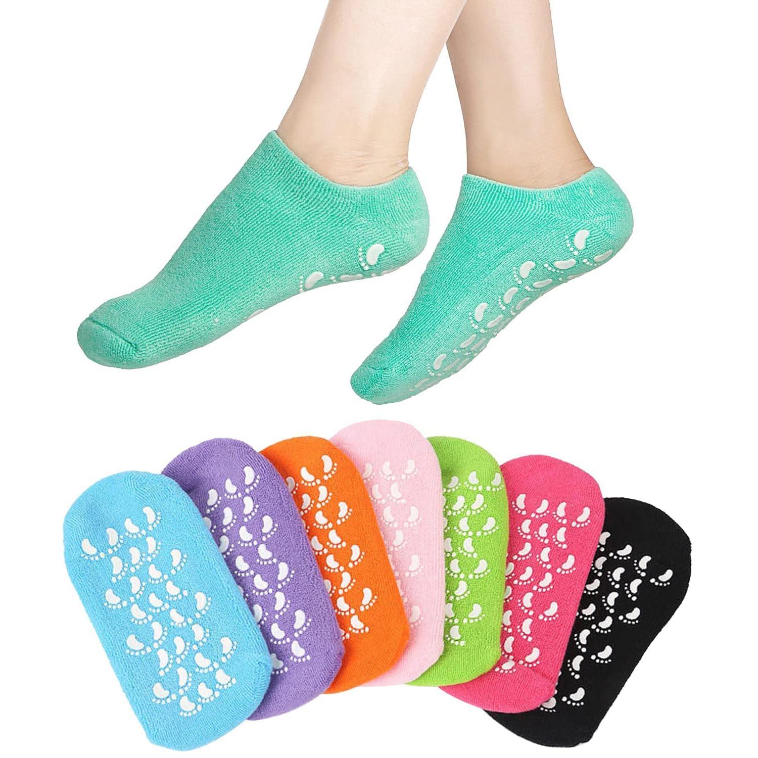 GOLDINKS GOLDINKS moisturising spa gel socks (gel inside) For Dry Hard Cracked Heels Repair, reduces cracked heels, washable & reusable Foot Protector Pain Relief Foot Care Support one size fits all