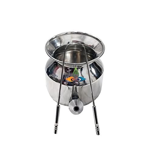 Generic Yoga Store Wala Jal Neti Pot Steel with 1 Rubber Neti, Tongue Cleaner & Eye Wash Cup 2 Pcs (Combo Pack)