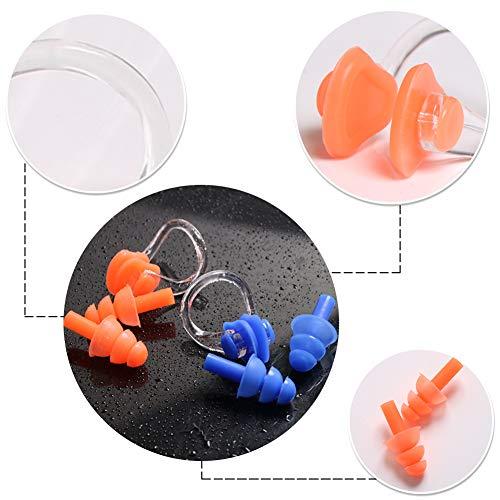 UPINS UPINS 14 Sets Silicone Nose Clips Waterproof Swimming Nose Plugs Earplugs for Adults Kids, Ear Nose Protector