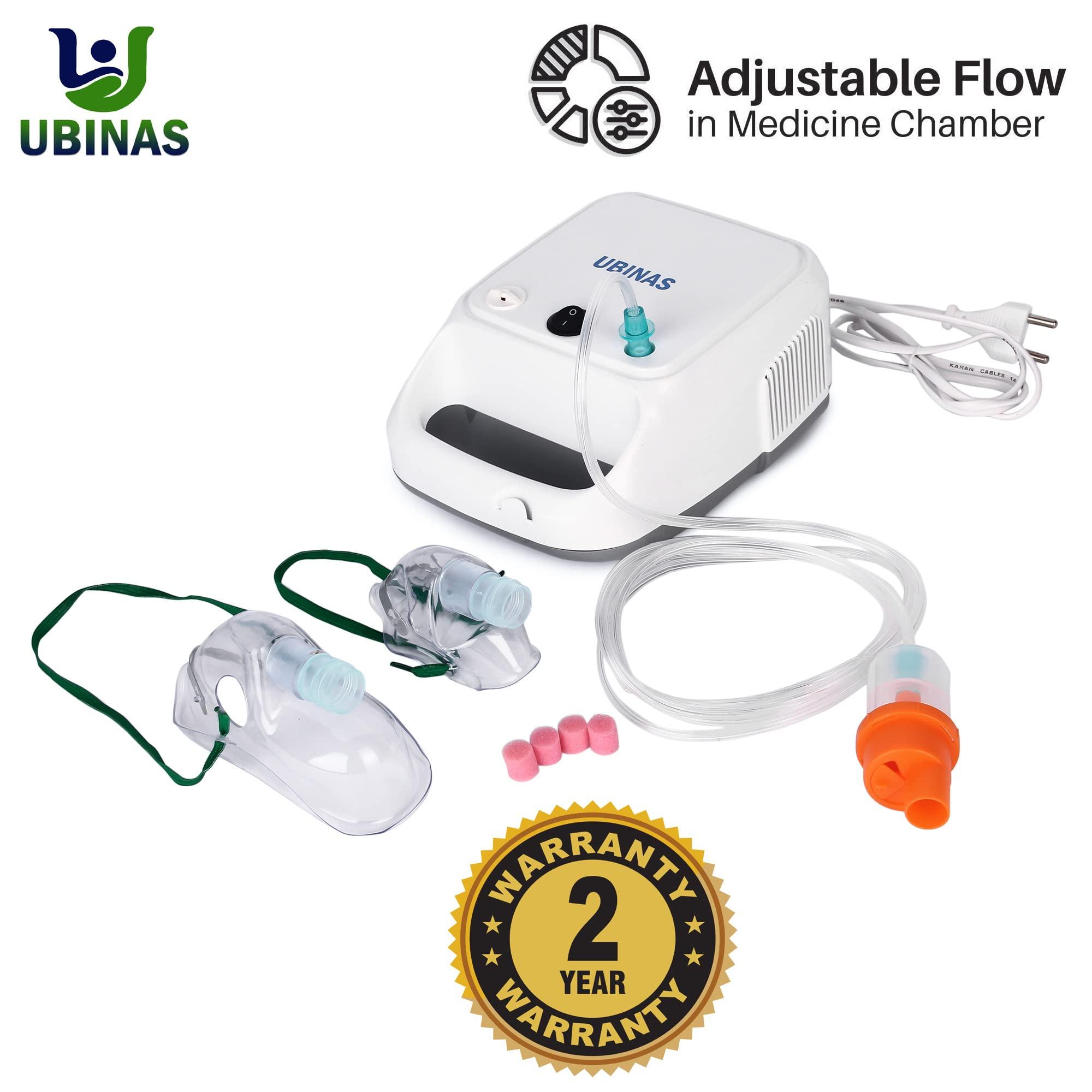 Ubinas Ubinas Advance Nebulizer Kit With Digital Thermometer | 80 Inch Long Tube Nebulizer Best In One Combo Nebulizer & Thermometer (White)
