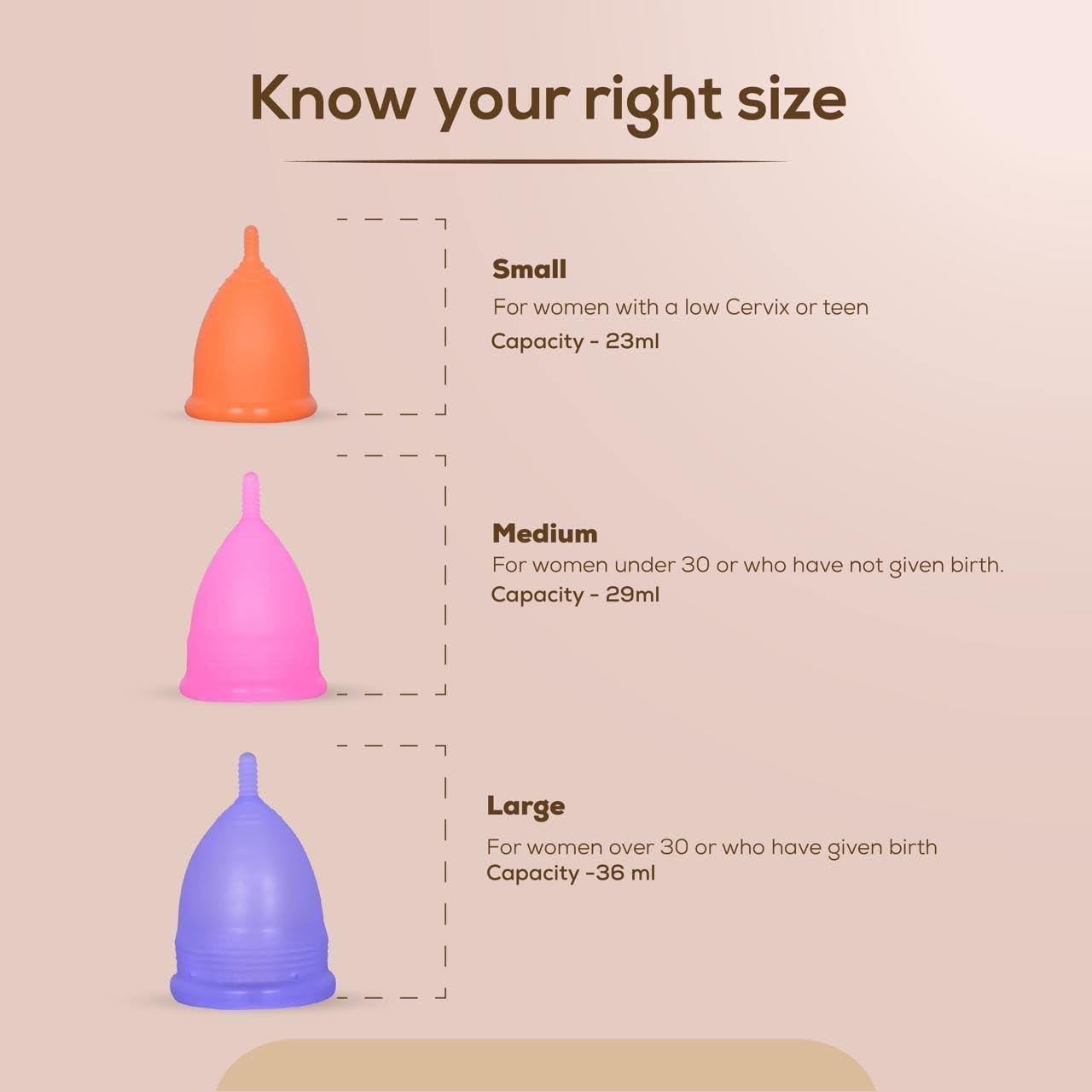 Delonae Delonae Reusable Menstrual Cup- Small Size Orange colour -100% Medical Grade Siicone - Bpa Free-Leak Free-Up To 12 Hours Protection And Delonae Foldable / Collapsible, Reusable Menstrual Cup Sterilizing Container - Microwave- friendly- completely sa