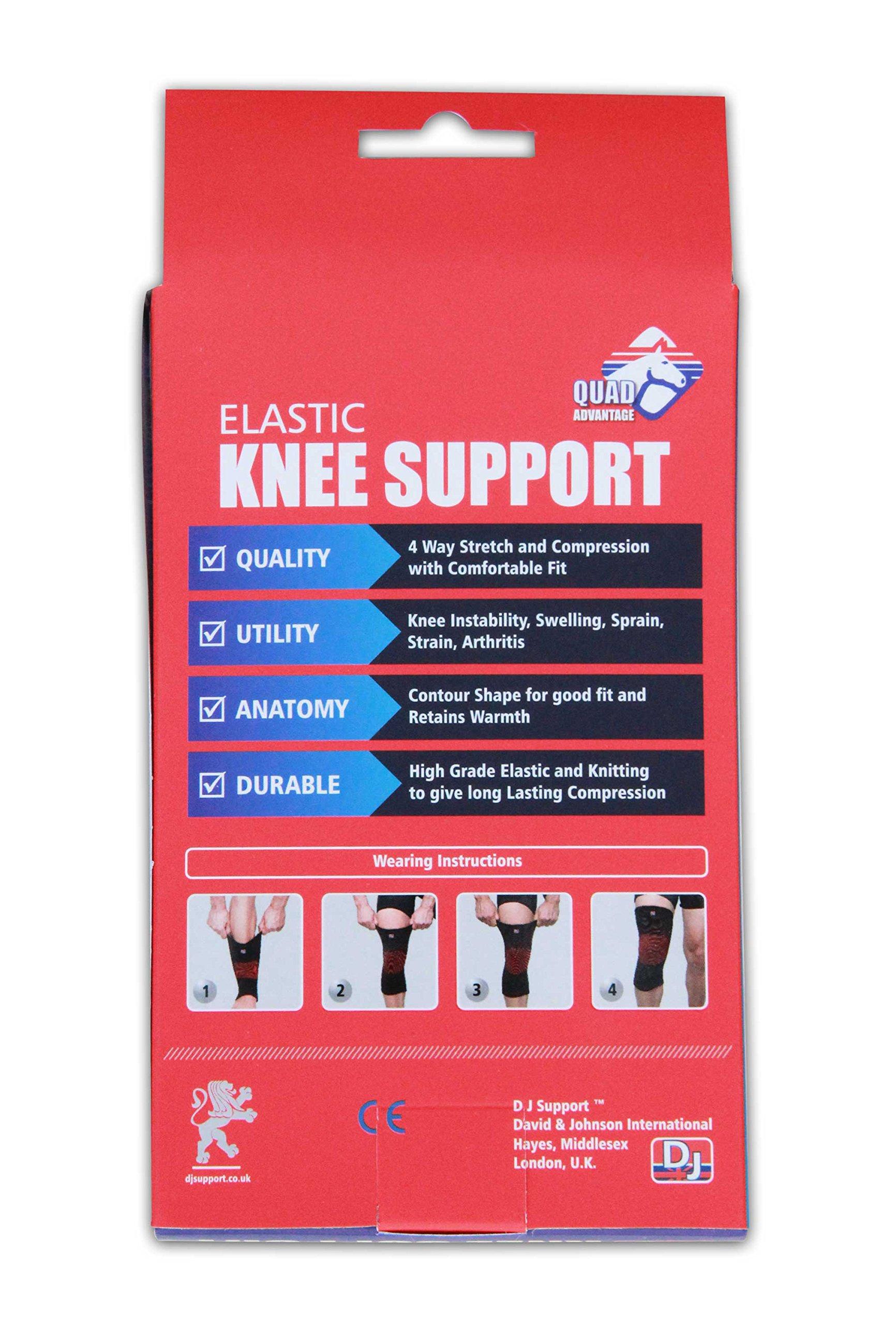 DJ Support DJ Support Elastic Knee Support Black - XXL