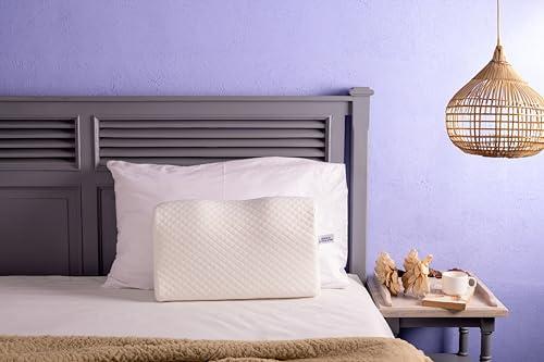 MASHUR FAB MASHUR FAB Contour Cervical Memory Foam Pillow with Extra Curve for Neck Support | Relief from Neck Pain & Shoulder Stiffness (Pack of 1)