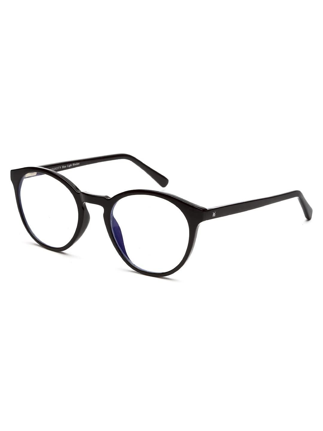 VELOCITY STUDIO Velocity Blue Ray Protected Stylish Oval Frame Computer Eyeglasses Black For Men