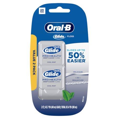 Glide Oral-B Glide Pro-Health Deep Clean Cool Mint Flavor Floss Twin Pack 80 M