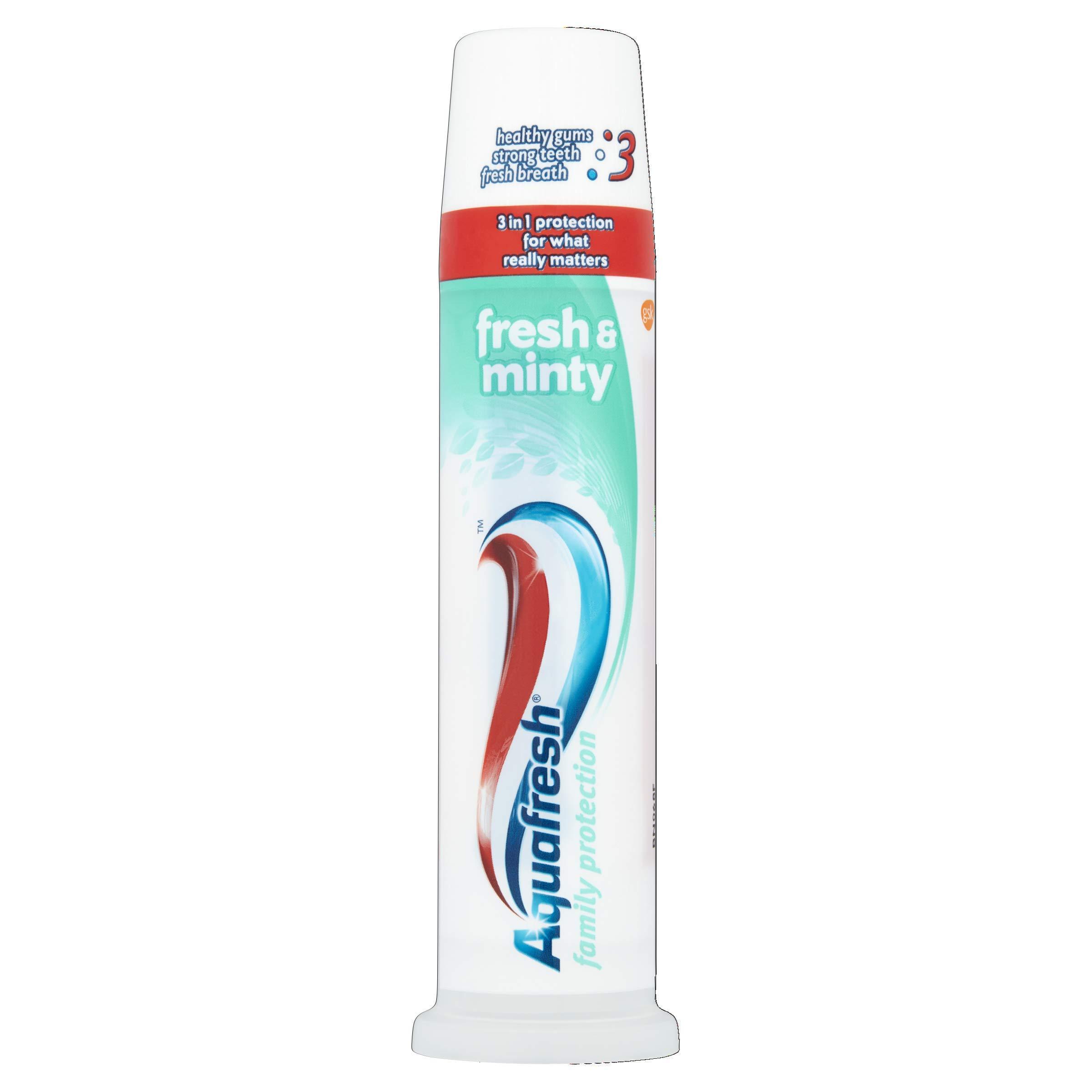 Aquafresh fresh Family Protection Fresh and Minty Toothpaste Pump (100ml)