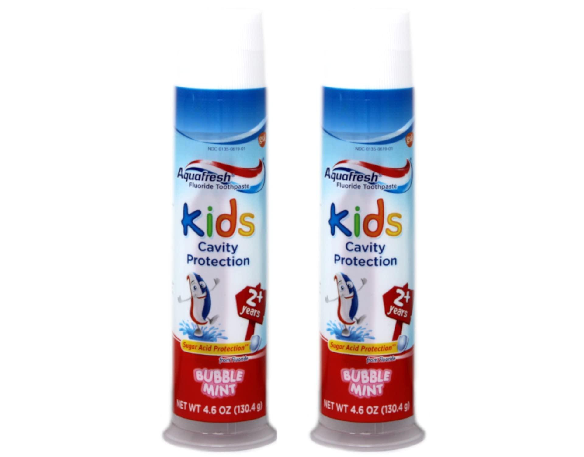 Aquafresh Aquafresh Pack Of 2 : Kids Cavity Protection Toothpaste,Bubblemint 4.6 Oz(Pack Of 2)