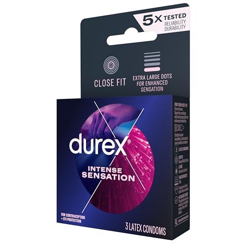 Durex Durex Intense Sensation Extra Large Dots Ultra Fine Lubricated Latex Condoms, 3 Count