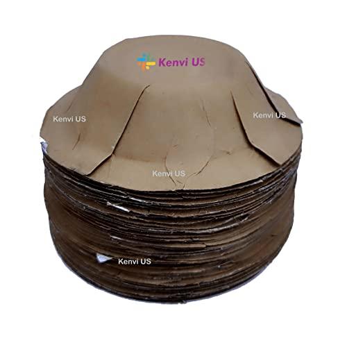 Kenvi US Kenvi US Disposable Silver Paper Dona 100% Bio-degradable Disposable Plates 6.5 Inches,(Pack of 100 Pieces) || ED233